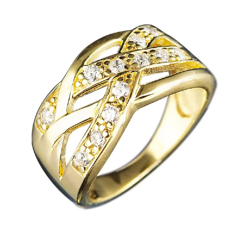 women's eternity rings-Gold Allure Ring