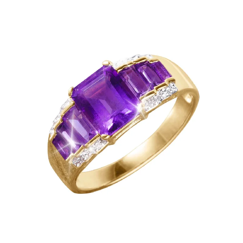 women's fashion rings-Supreme Amethyst Ring