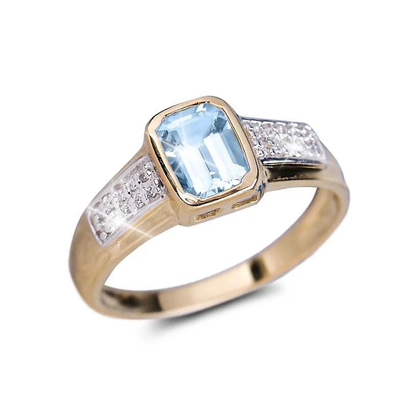 women's classic solitaire rings-Oseaan Aquamarine Ring