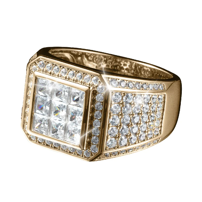 women's stylish rings-Golden Mirage Men's Ring