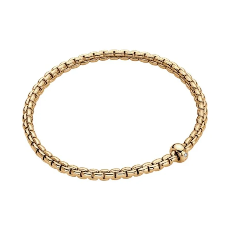 women's boho bracelets-FOPE 18K Gold Eka Tiny Flex'It Bracelet