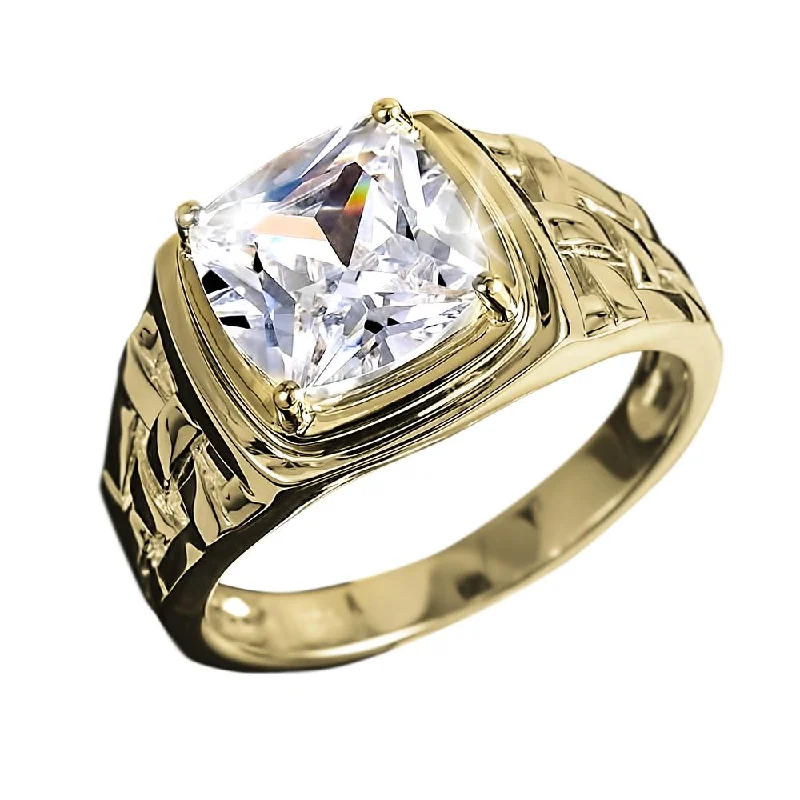 women's halo diamond rings-Calvary Men's Ring