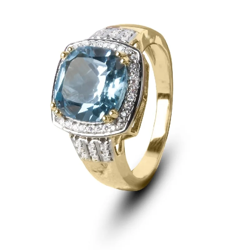 women's antique rings-Grace Blue Topaz Ring