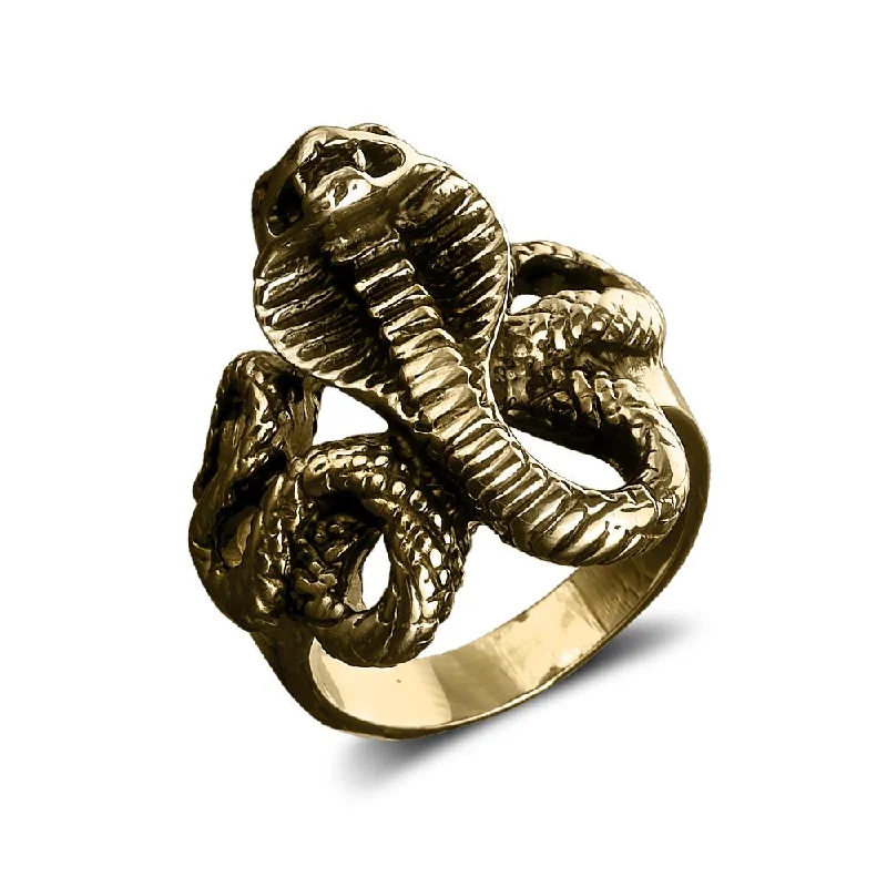 women's birthstone rings-Venom Men's Gold Ring