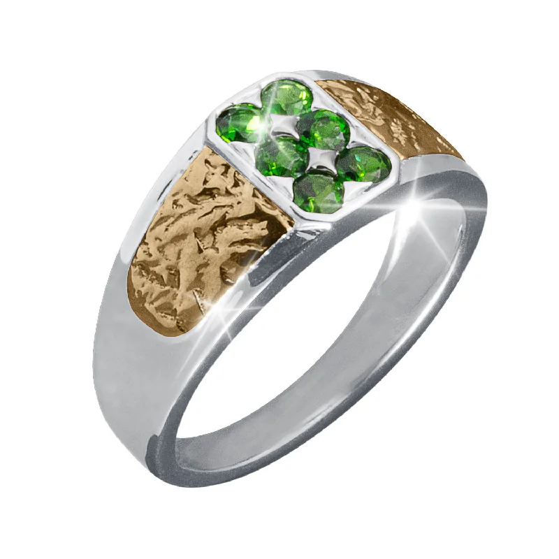 women's antique rings-Distinction Chrome Diopside Men's Ring