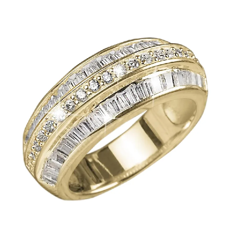 women's oval rings-Santorini Baguette Ring