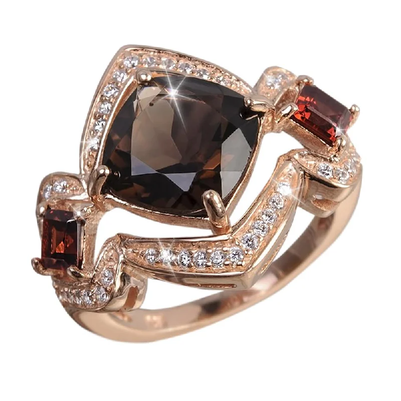 women's gemstone wedding rings-Cocoa Santana Ring