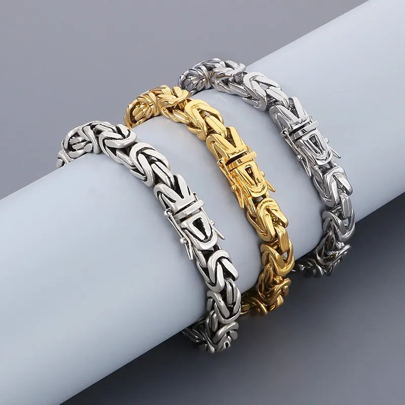 women's bold bangles-Simple Style Solid Color 304 Stainless Steel Plating 18K Gold Plated Men'S Bracelets