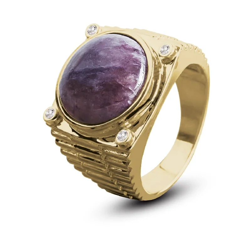 women's eternity diamond rings-Chicago Charoite Ring