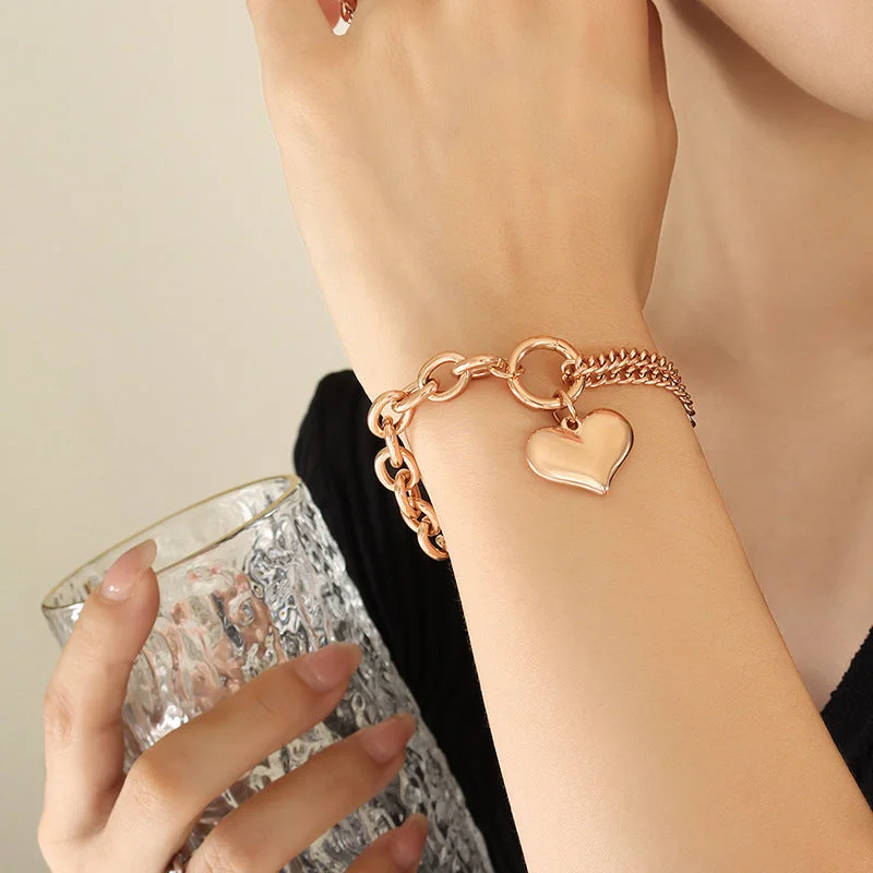 Rose Gold Bracelet-15+3cm